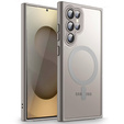 Чехол для Samsung Galaxy S25 Ultra, для MagSafe, ERBORD Matt Case, титановый серый + стекло для экрана