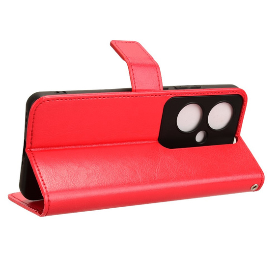 Откидной чехол для Oppo Reno 11F 5G, Crazy Horse Wallet, красный
