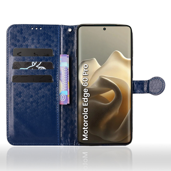Флип-кейс для Motorola Edge 60 Pro, Wallet Rhombus, синий