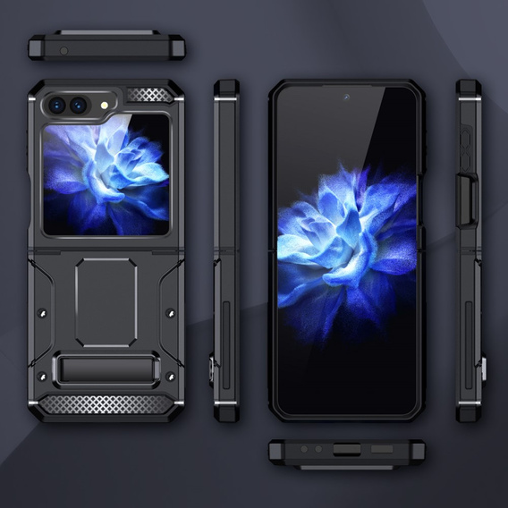 Чoхол до Samsung Galaxy Z Flip 5 5G, Dual-Layer Armor, чорний