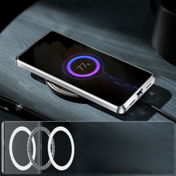 Захисний чохол для камери Samsung Galaxy S21 FE 5G, CamShield MagSafe, прозорий / сріблястий