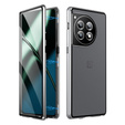 Чехол для OnePlus 12 5G, Magnetic Dual Glass, серебряный