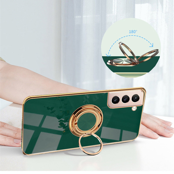 Чехол до Samsung Galaxy S22+ Plus, Electro Ring, зелёный
