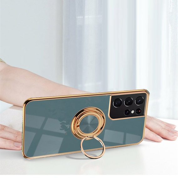 Чoхол до Samsung Galaxy S22 Ultra, Electro Ring, сірий