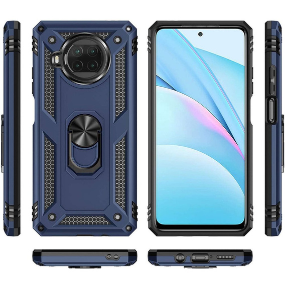 Бронированный Чехол до Xiaomi Mi 10T Lite, Nox Case Ring, синий
