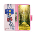 Откидной чехол для Motorola Edge 40 Neo, Wallet, giraffe, розовый