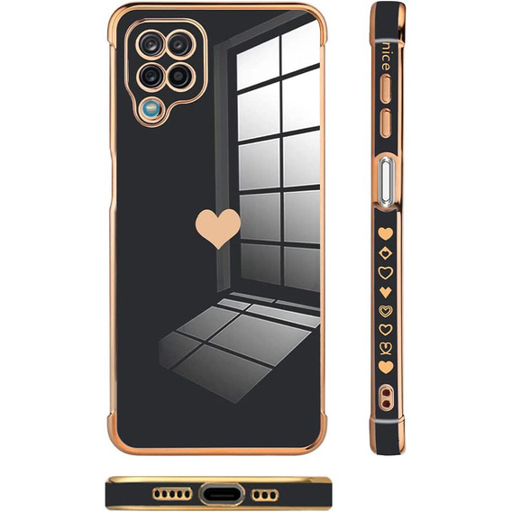 Чехол до Samsung Galaxy A12 / M12 / A12 2021, Electro heart, чёрный