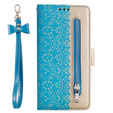 чехол-крышка для Xiaomi Redmi Note 11 4G / Note 11S 4G, Wallet Pocket Zipper Lace, синий