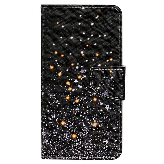 Откидной чехол для Xiaomi Redmi 13C / Poco C65, Wallet, Stars, чёрный