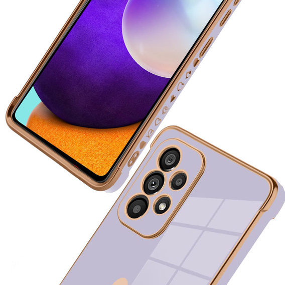 Чехол до Samsung Galaxy A52/A52S, Electro heart, фиолетовый