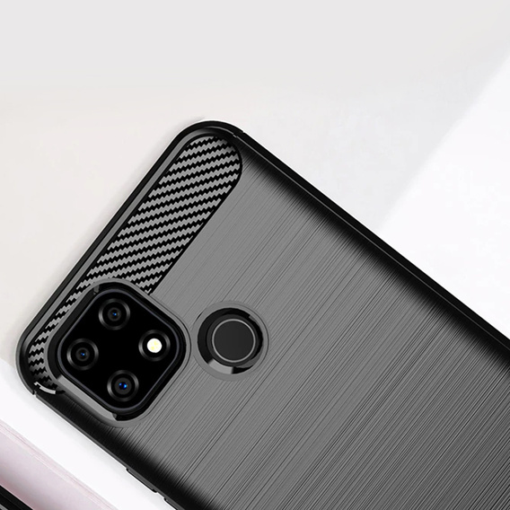 Чехол до Realme C21, Carbon, чёрный