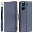 Откидной чехол для Samsung Galaxy A05s, Wallet Litchi Leather, синий