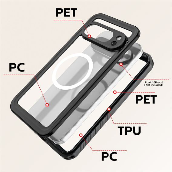 Водонепроникний чохол Redpepper IP68 із захистом 360° та MagSafe для Google Pixel 10 Pro XL