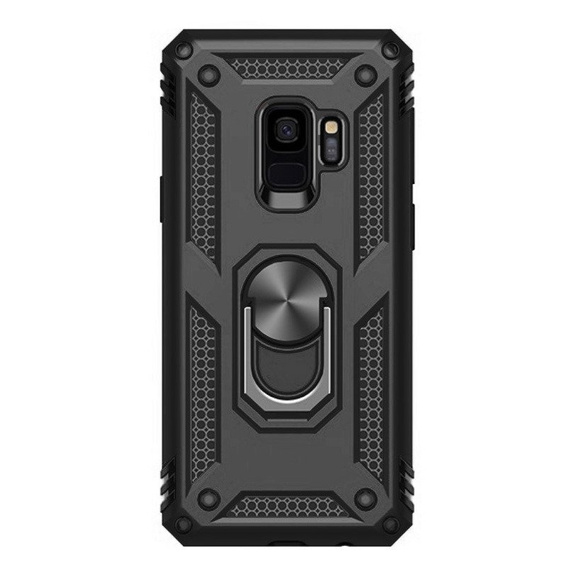 Бронированный Чехол до Samsung Galaxy S9, Nox Case Ring, чёрный