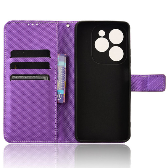 Чохол-книжка для Infinix Hot 40i, Wallet Smart Magnet, фіолетовий