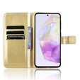Откидной чехол для Samsung Galaxy A36, Crazy Horse Wallet, золотой