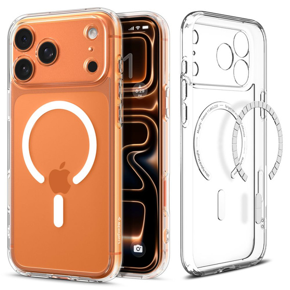 Чехол Spigen Ultra Hybrid MagSafe для iPhone 17 Pro, прозрачный / белый