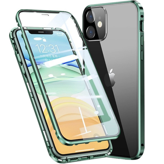 Чохол для iPhone 11, Magnetic Dual Glass, зелений