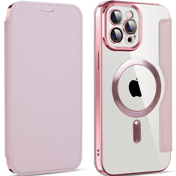 Откидной чехол для iPhone 11 Pro Max, RFID Wallet MagSafe CamShield, розовый