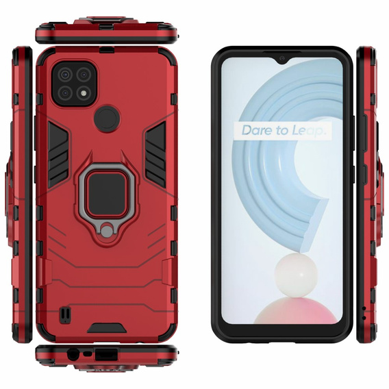 Чoхол до Realme C21, Kickstand Ring, червоний