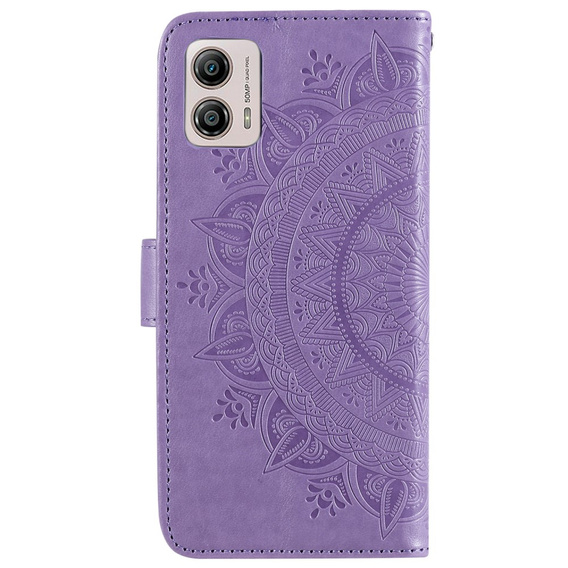 Откидной чехол для Motorola Moto G53 5G, Mandala, фиолетовый
