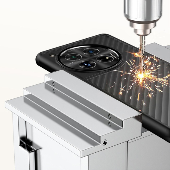 Чoхол до OnePlus 12 5G, Fusion Twill Stripe, прозорий / чорний