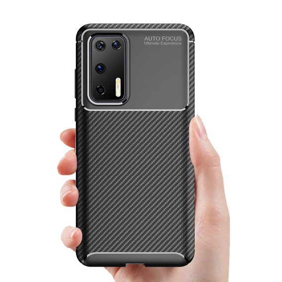 Чoхол до Huawei P40, Carbon Gel, чорний