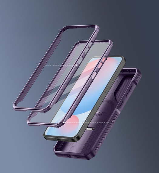 Броньований чохол для Samsung Galaxy S24 FE, Dexnor Full Body (Two Frames), фіолетовий