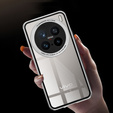 Чохол для Vivo X200 Pro 5G, Magnetic Dual Glass, сріблястий