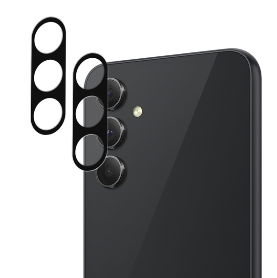 2х гартоване скло ERBORD для камери, щоб Samsung Galaxy A34 5G, чорний