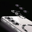 Чохол для Samsung Galaxy S22, Electro MagSafe, сріблястий + Скло на екран