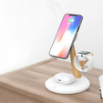 Індукційний зарядний пристрій для iPhone Apple Watch AirPods, Tree Branch, білий