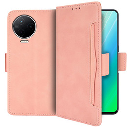 Футляр з клапаном для Infinix Note 12 2023, Card Slot, рожевий