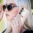 Чохол-книжка для Samsung Galaxy S25 FE, RFID Wallet MagSafe CamShield, рожевий