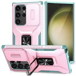 Чехол для Samsung Galaxy S24 Ultra, крышка объектива, розовый/зелёный