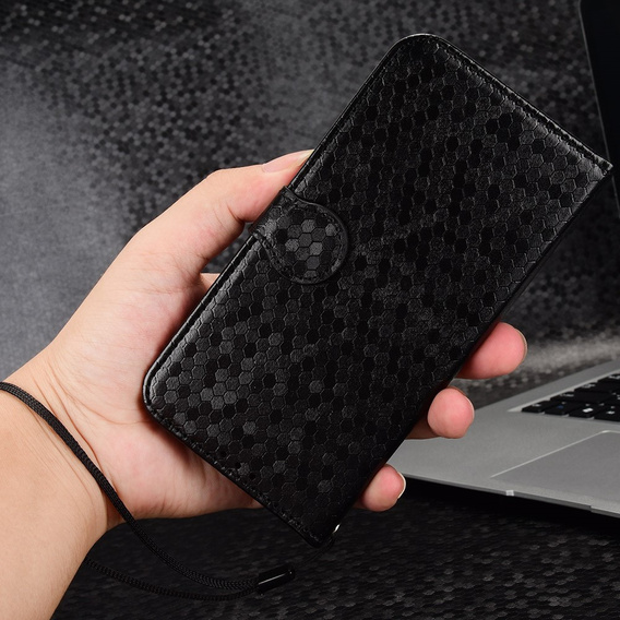 Чохол-фліп для Motorola Moto G56 5G, Wallet Rhombus, чорний