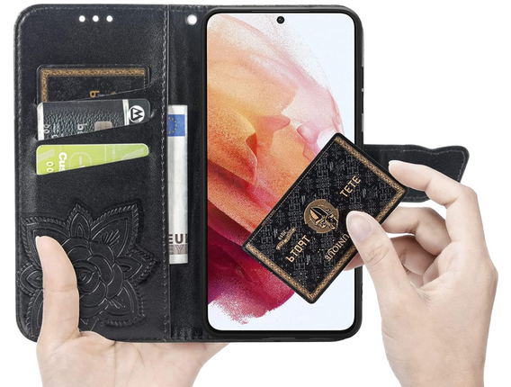 Чохол-книжка для Realme 12 Pro 5G / 12 Pro+ 5G, Butterfly, чорний