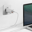 Мережевий зарядний пристрій Baseus GaN2 Lite 65 Вт USB-C + USB-A, білий (ЄС)