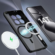 Чохол для Xiaomi 14T Pro, для MagSafe, ERBORD Matt Case, чорний + захисне скло