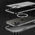 Магнитный чехол с двойным стеклом MagSafe для iPhone 16 Pro, чёрный