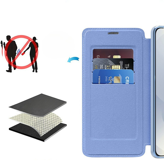 Чохол-книжка для Samsung Galaxy S25 Edge, RFID Wallet MagSafe CamShield, м'яти