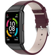 Шкіряний ремінець для годинника Huawei Band 6, Dark Red