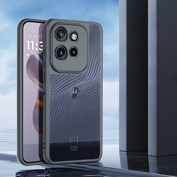 Чехол DuxDucis для Motorola Edge 50 Neo / Motorola ThinkPhone 25, Aimo case, прозрачный / черный
