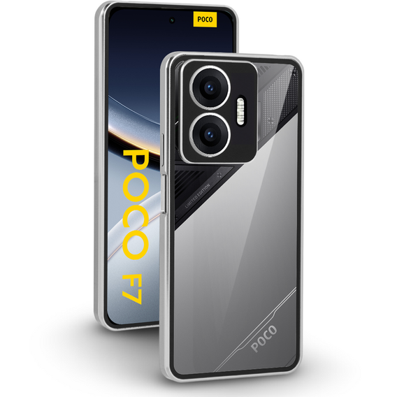 Магнитный чехол с двойным стеклом для Xiaomi Poco F7 5G