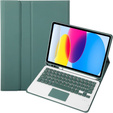 Чохол + клавіатура iPad 10.9 2022 10 Gen, TouchPad Pen Slot, темно-зелений