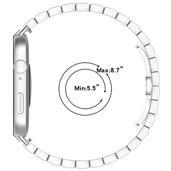 Стальной браслет для Huawei Watch Fit 4 / 4 Pro / 3, серебристый