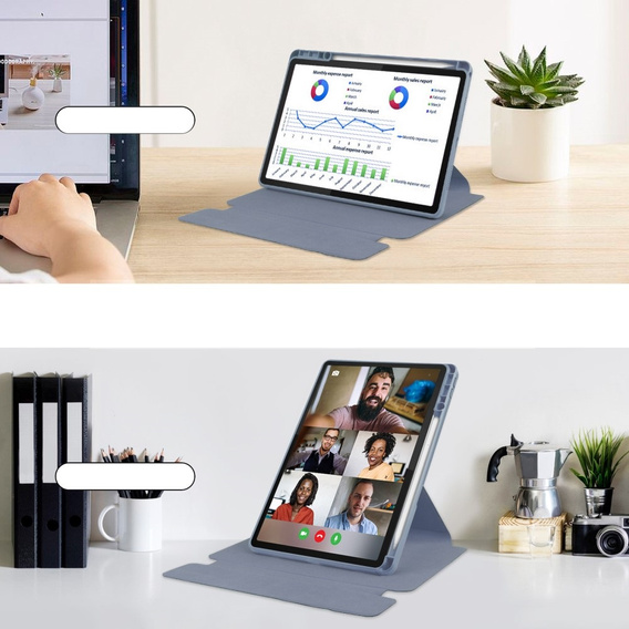 Чехол клавиатура для Lenovo Tab M11, Rotary 360° Leather, фиолетовый