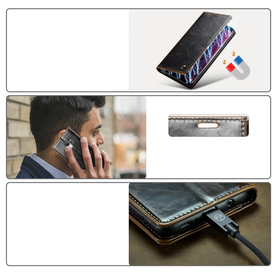 Флип-кейс CASEME для Samsung Galaxy S9, Waxy Textured, кофе