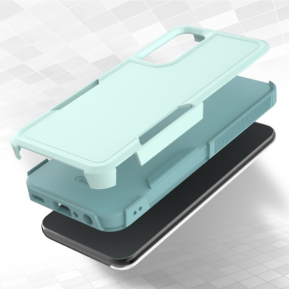 Броньований чохол для Samsung Galaxy A25, двошаровий, монетний + скло 9H