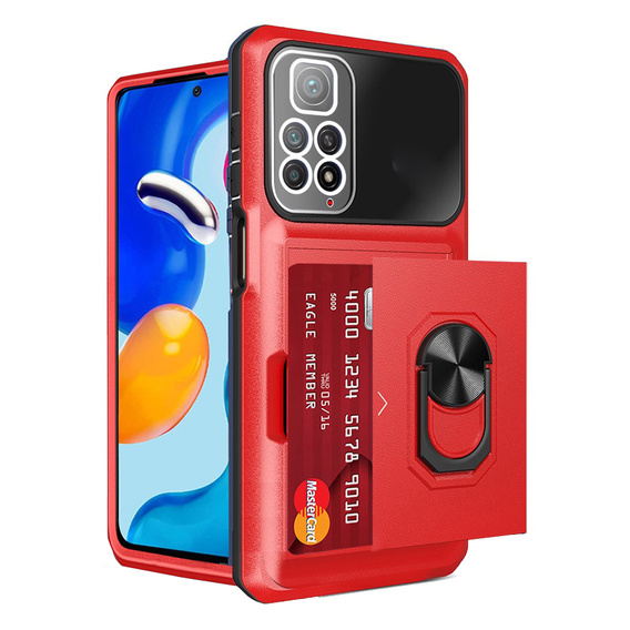 Чехол Premium Kickstand для Xiaomi Redmi Note 11 / 11S, Red